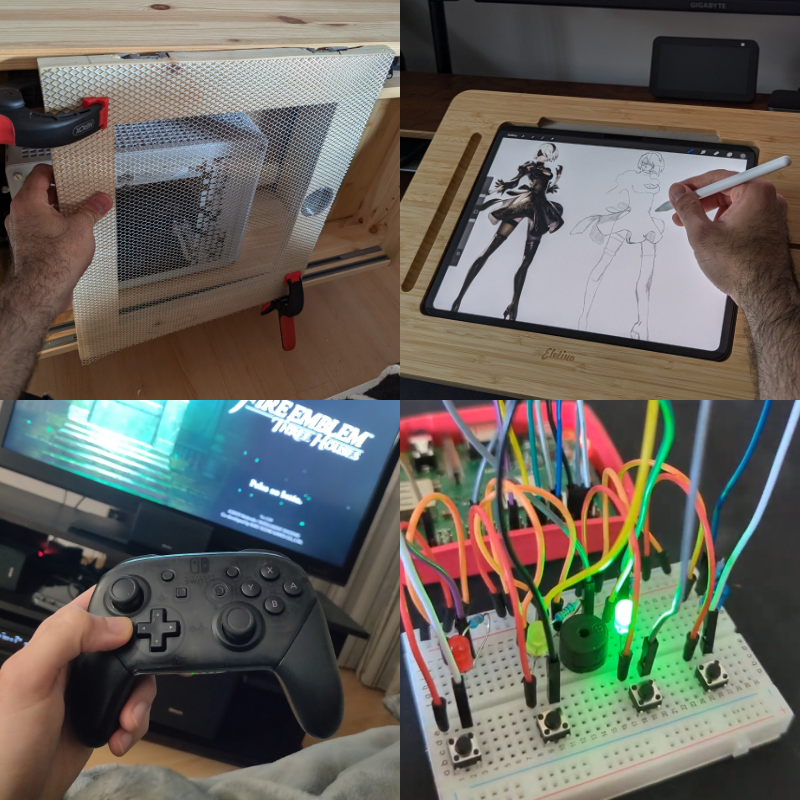 A collage of some interests and hobbies I have